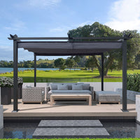 13 x 10 Ft Outdoor Patio Retractable Pergola