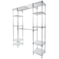 Custom Closet Organizer Shelves System Kit Expandable Clothes Storage Metal Rack