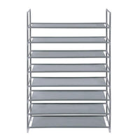 100cm Ultra Large Capacity 8 Layers Non-woven Fabrics & Steel Shoe Rack Gray