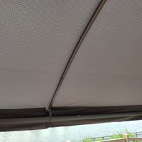 10 x 10 Ft Outdoor Patio Garden Gazebo Canopy With Curtains,Grey Top