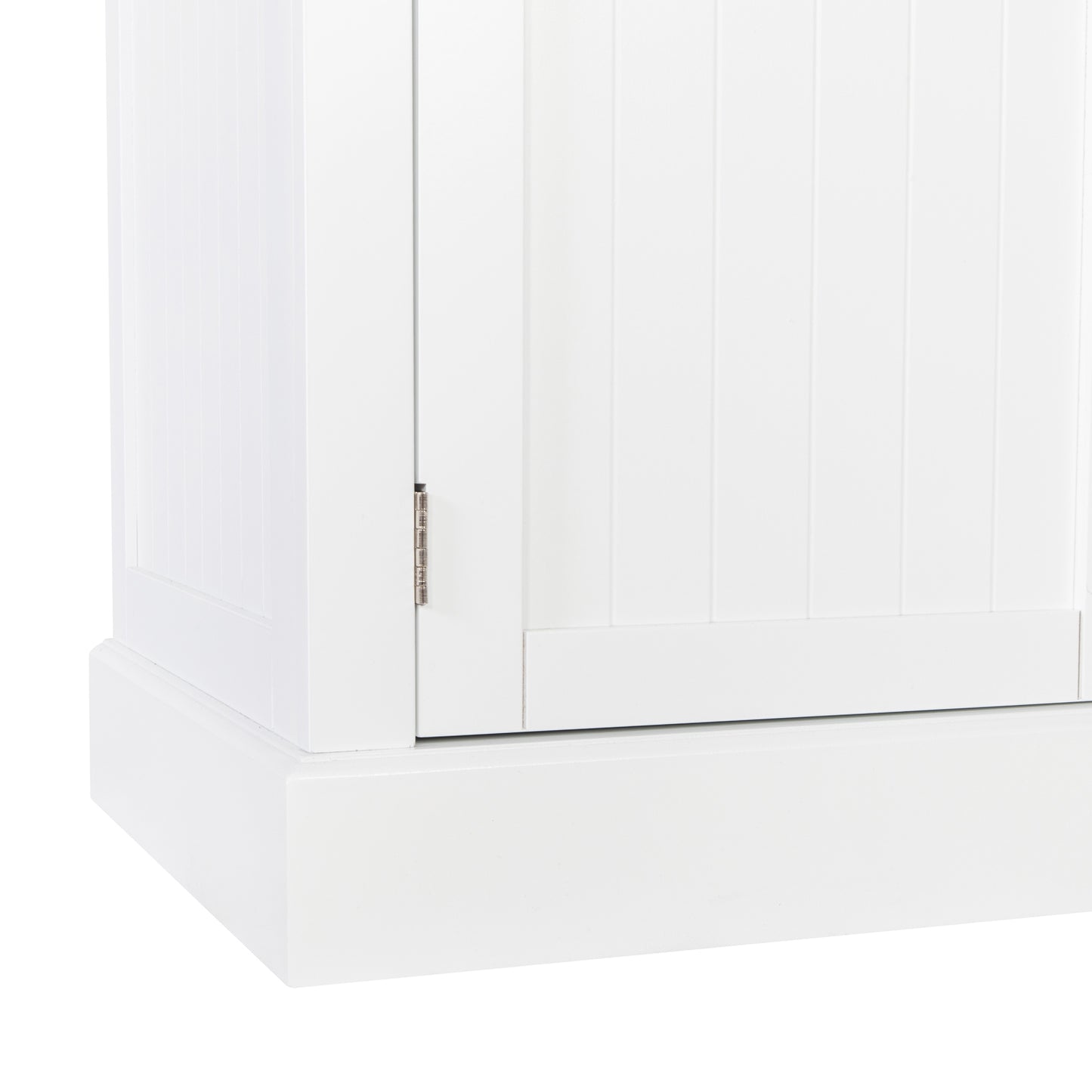 Single Drawer Double Door Storage Cabinet White