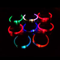 PET LED LIGHT-UP Glow-in-the-dark USB RECHARGEABLE COLLAR Dog Night Safety Flash