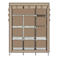 69" High-leg Non-woven Fabric Assembled Cloth Wardrobe Beige