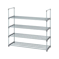 2 Set 4 Tiers Shoe Rack Shoe Tower Shelf Storage Organizer For Bedroom, Entryway, Hallway, and Closet Gray Color