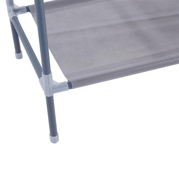 Simple Assembly 10 Tiers Non-woven Fabric Shoe Rack Gray