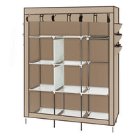 69" High-leg Non-woven Fabric Assembled Cloth Wardrobe Beige