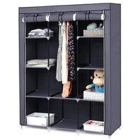 67" Portable Closet Organizer Wardrobe Storage Organizer with 10 Shelves Quick and Easy to Assemble Extra Space Gray