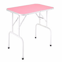 32" Foldable Pet Grooming Table with Adjustable Arm Pink