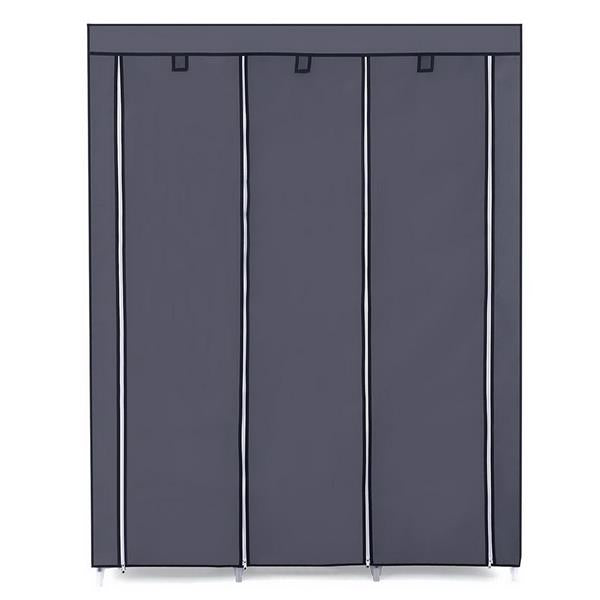 67" Portable Closet Organizer Wardrobe Storage Organizer with 10 Shelves Quick and Easy to Assemble Extra Space Gray