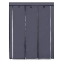 67" Portable Closet Organizer Wardrobe Storage Organizer with 10 Shelves Quick and Easy to Assemble Extra Space Gray