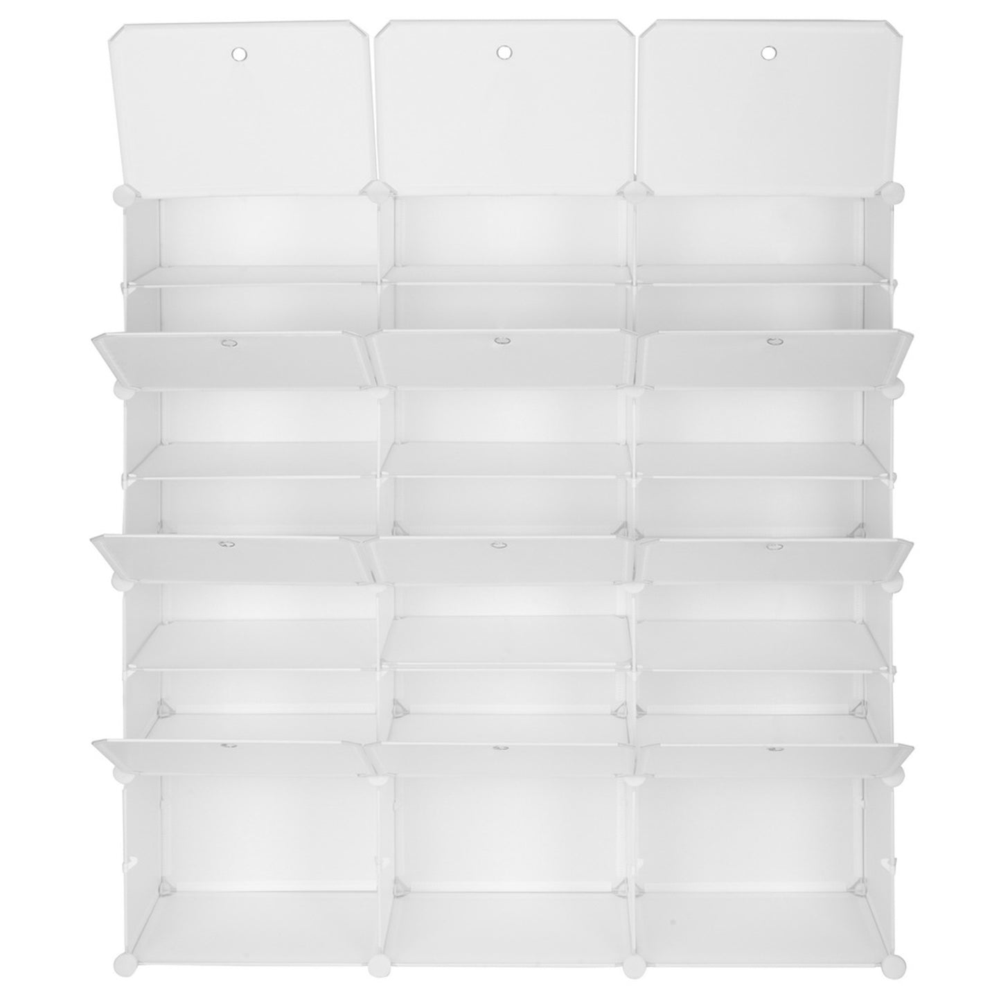 7-Tier Portable 42 Pair Shoe Rack Organizer 21 Grids Tower Shelf Storage Cabinet Stand Expandable for Heels, Boots, Slippers, White