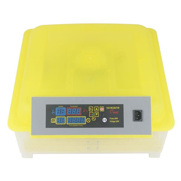 48-Egg Practical Fully Automatic Poultry Incubator (US Standard) Yellow & Transparent